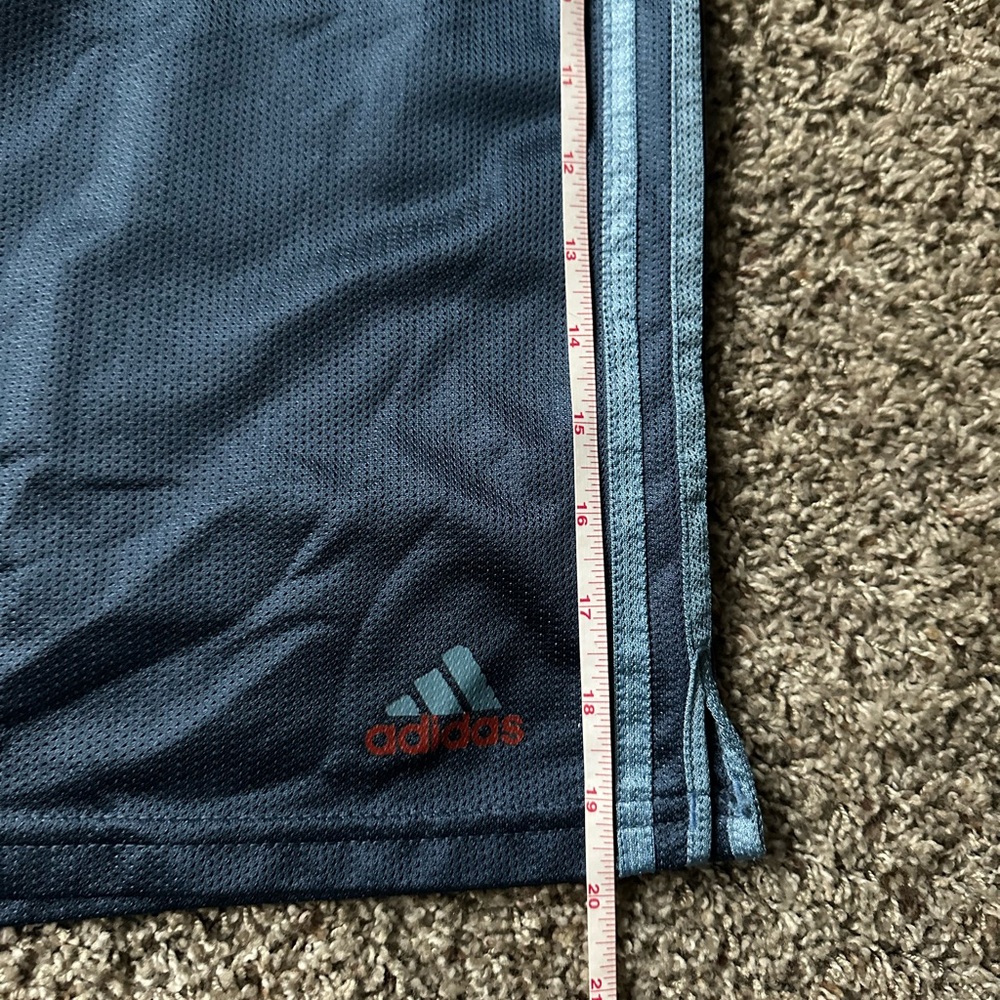 Adidas Navy Blue Athletic Shorts - Picture 4 of 5